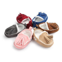 6 mocassins d&#39;hiver de bébé couleur unisexe souple unique anti-dérapant chaussures pour bébés